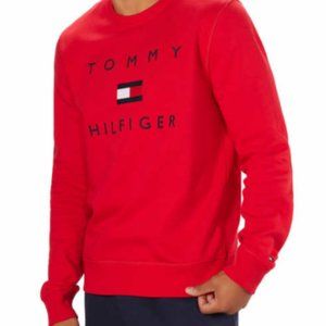 NWT-Tommy Hilfiger Men’s Crewneck Sweatshirt, Red, Size L, 2XL